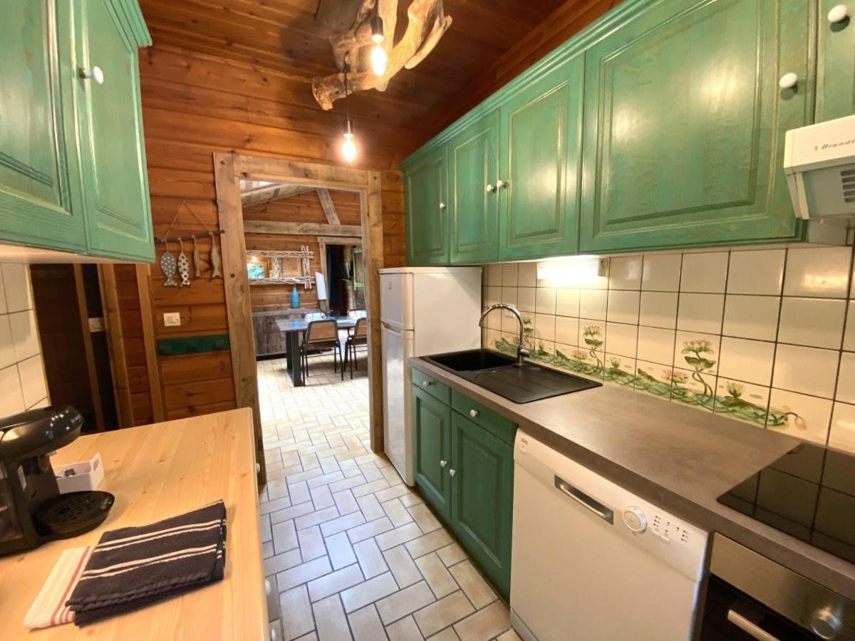 Le Fishing Lodge Chalet En Bois Avec Bain Nordique لابْريسْ المظهر الخارجي الصورة