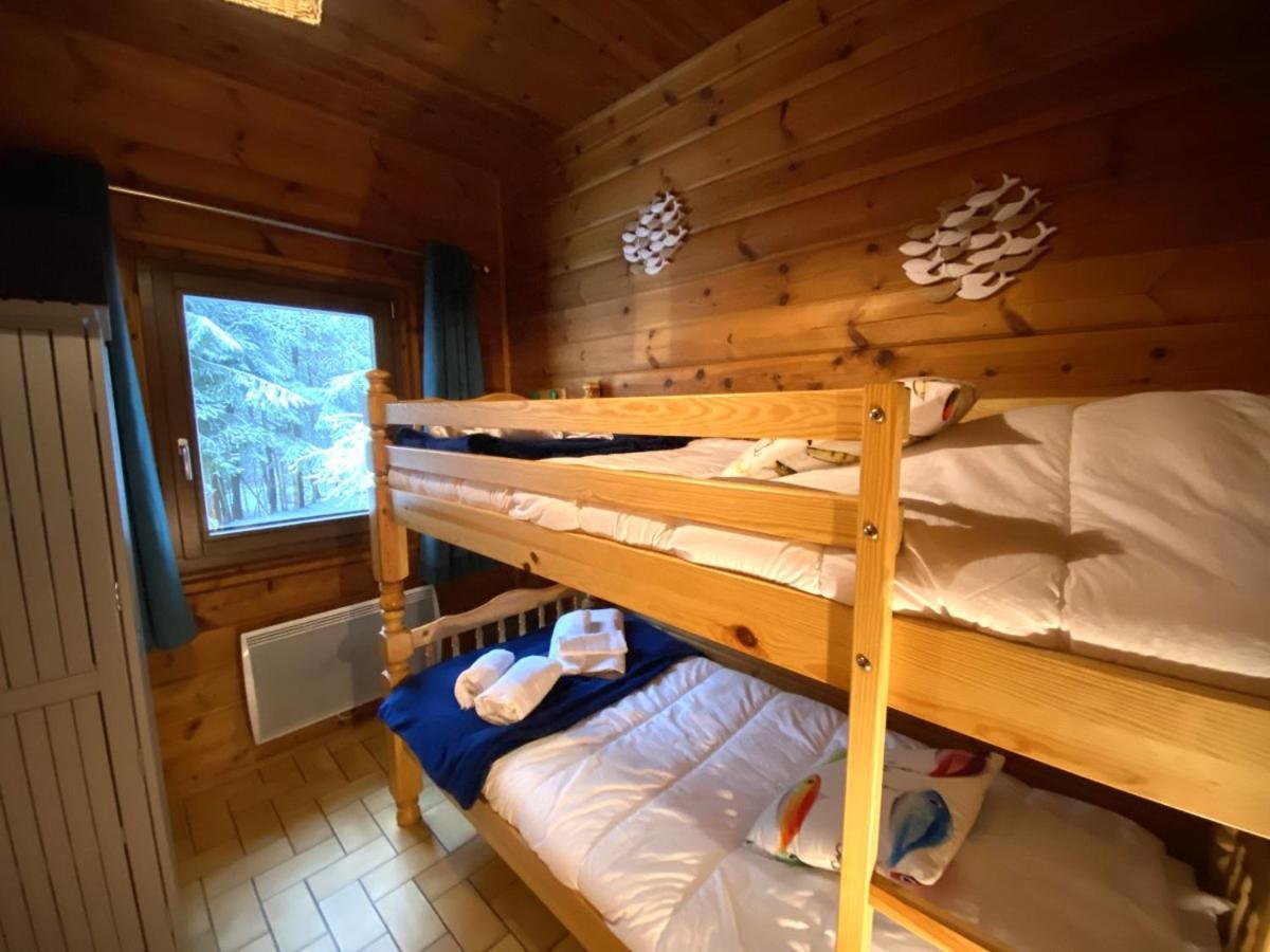 Le Fishing Lodge Chalet En Bois Avec Bain Nordique لابْريسْ المظهر الخارجي الصورة