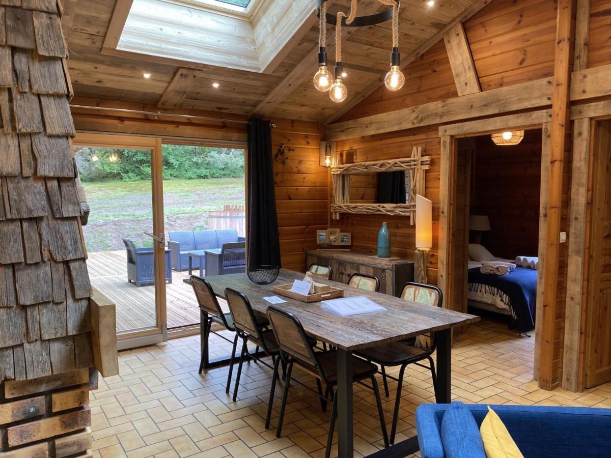 Le Fishing Lodge Chalet En Bois Avec Bain Nordique لابْريسْ المظهر الخارجي الصورة