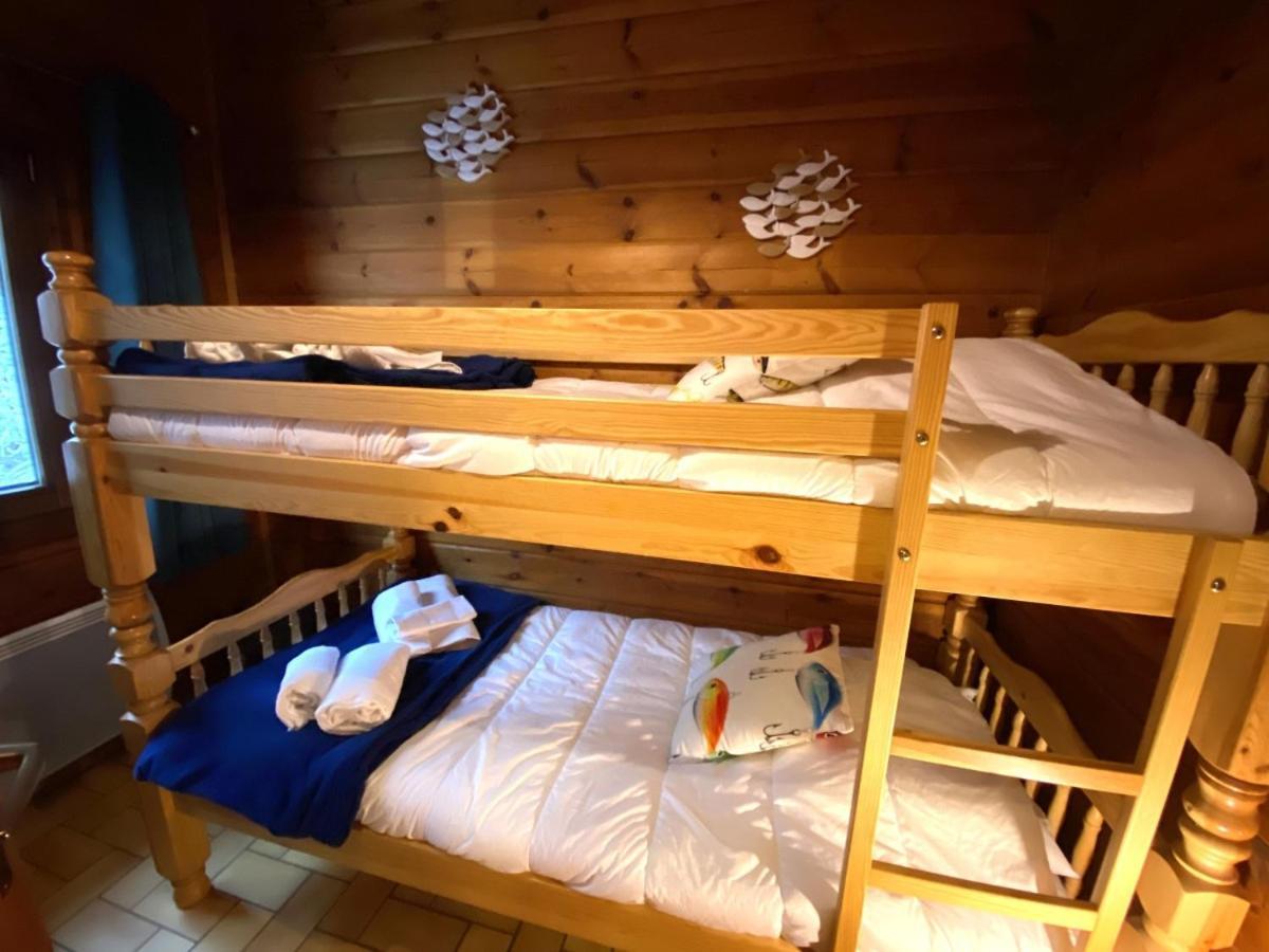 Le Fishing Lodge Chalet En Bois Avec Bain Nordique لابْريسْ المظهر الخارجي الصورة