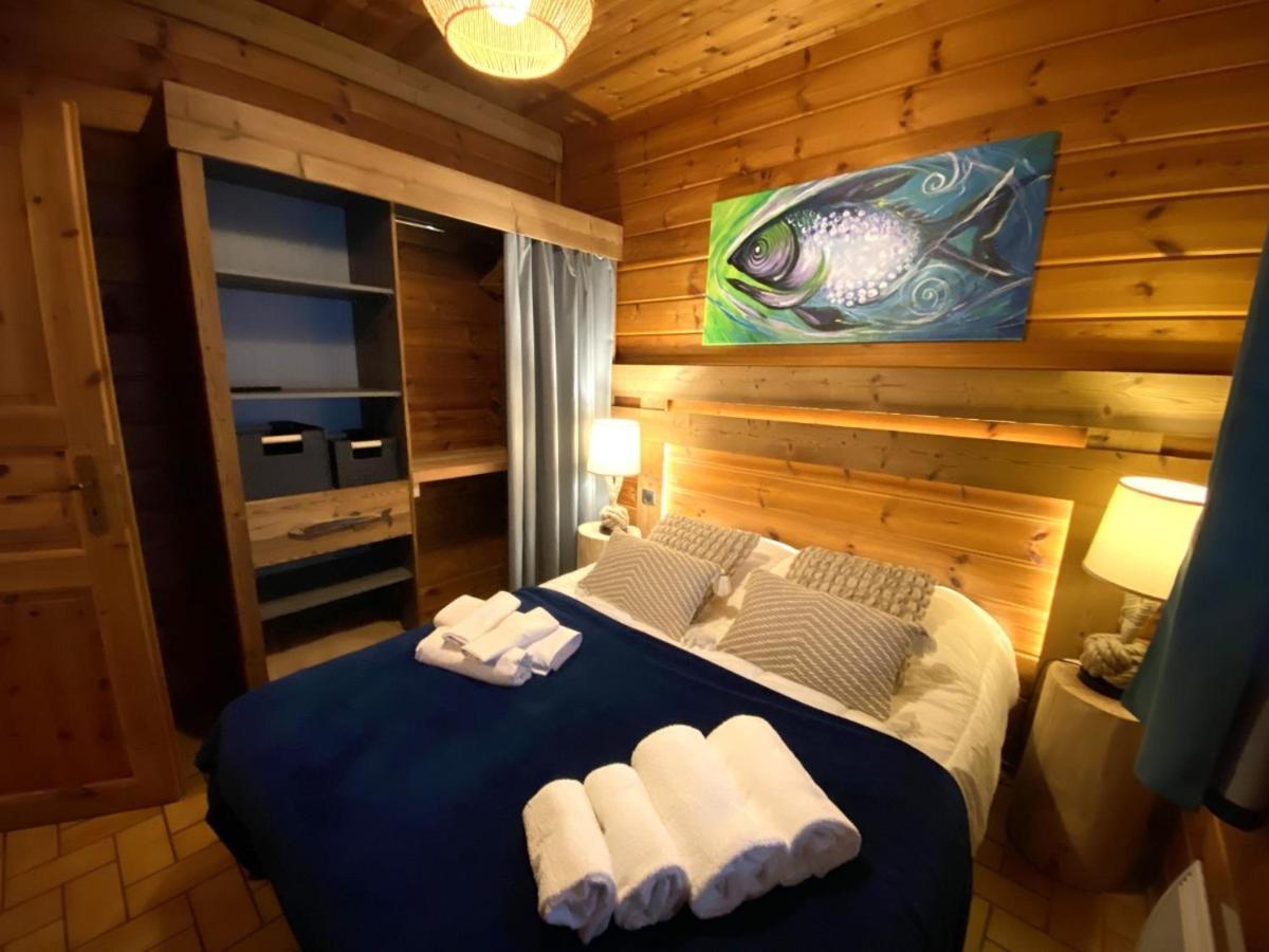 Le Fishing Lodge Chalet En Bois Avec Bain Nordique لابْريسْ المظهر الخارجي الصورة